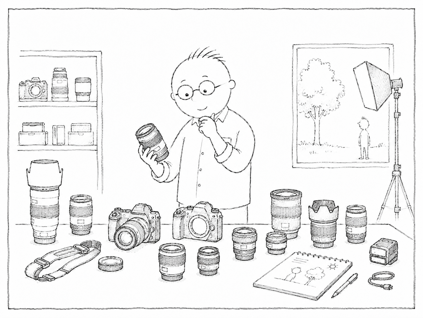 Photographer Choosing the Right Lens